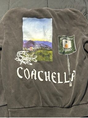 Coachella Graphic Pullover Sweatshirt - Charcoal